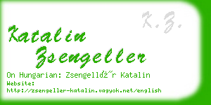 katalin zsengeller business card